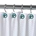 Set of 12 Rhinestone Decoration Stainless Steel Ring Shower Curtain Hook Multi Color Options Crystal Design Shower Curtain Hooks Hangers (Lake Green)