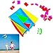 Colorful Parafoil Kite - Bright Colored with a Long Tail, Handle and String, Pocket Kite Includes Convenient Carrying Nylon Drawstring Bag, by Dazzling Toys