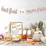 MORDUN MOMosa Bar Sign Banner Tags - Rose Gold Decorations for Baby Shower Mom Birthday Mother's Day New Mum Brunch Dia de las Madres