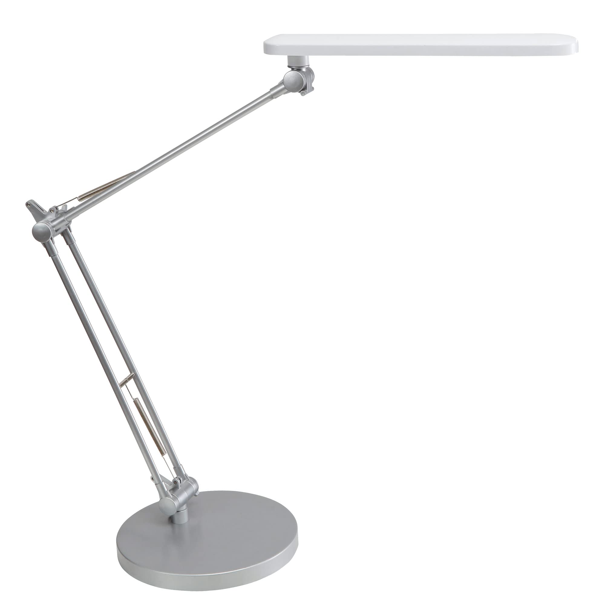 Alba LED Trek Desk Lamp with Articulating Arm, White (LEDTREKBC)