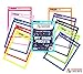 Dry Erase Pockets 12pc [10” x 13”] +Free PENS +Bonus 900 Downloadable Worksheets! Write and Wipe Reusable Plastic Sheet Protectors for Classroom Organization & Teaching Supplies by Teachers Toolbox