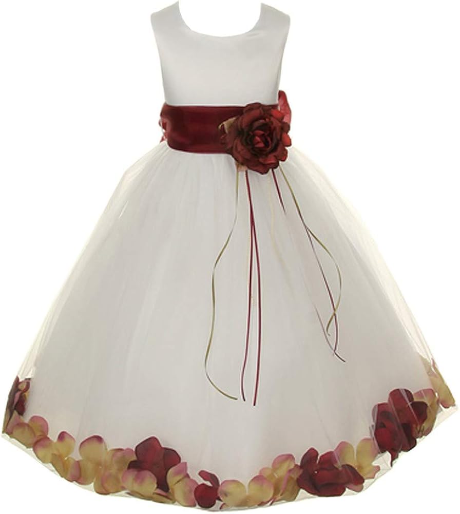 flower girl burgundy sash