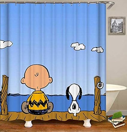 Shower Of Curtains Charlie Brown And Snoopy 30 X 18 Inches Bath