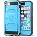 iPhone 5C Case, i-Blason Armorbox for Apple iPhone 5C Dual Layer Hybrid Full-body Protective Case with Front Cover and Built-in Screen Protector and Impact Resistant Bumpers for iPhone 5C (Blue)