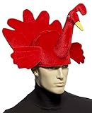 Forum Novelties Men's Plush Turkey Hat, Red, One Size