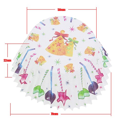 OCR Paper Baking Cups Cake Liners Cupcake Muffin Cake Wrappers 200PCS (Gift pattern)