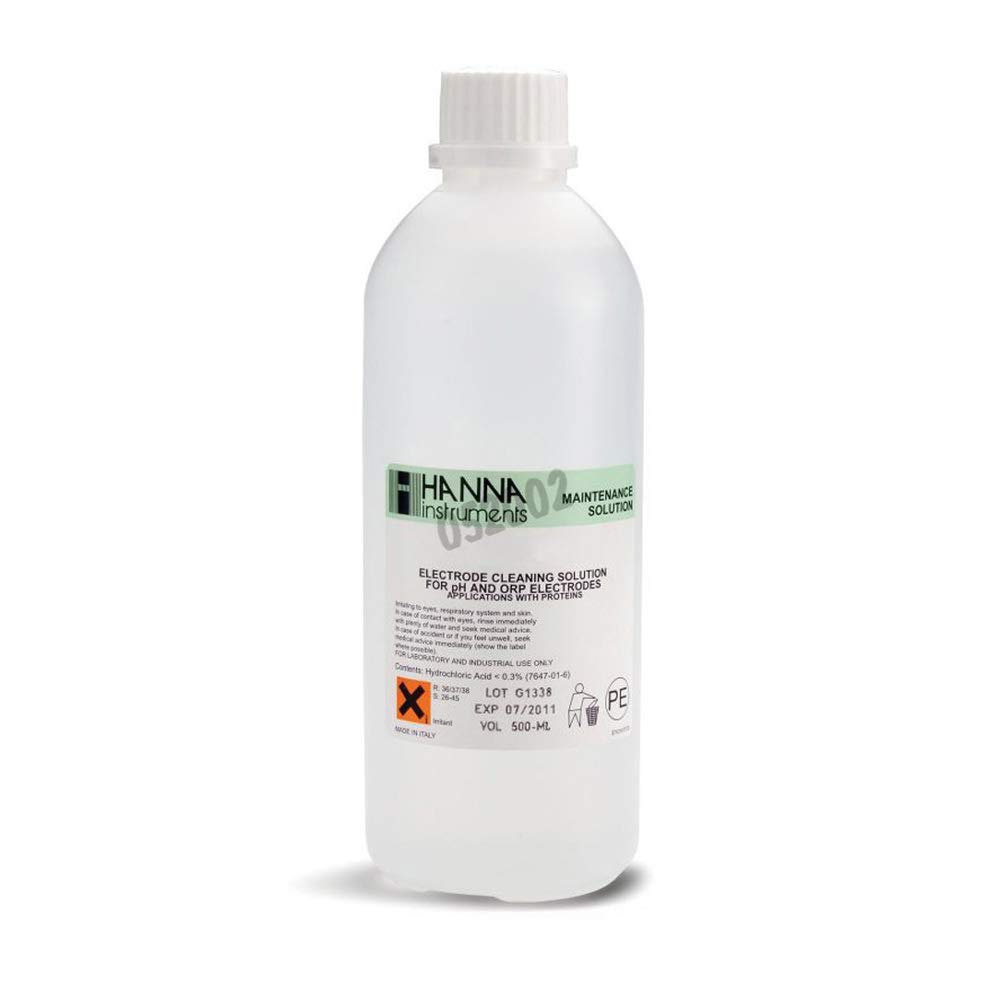 Hanna Instruments HI7061L Electrode Cleaning Solution, 500 mL BigaMart