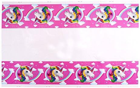 IYSHOUGONG 1 Pcs Unicorn Party Table Cover for Kids Baby Shower Birthday Decor