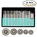 ZFE 25Pcs Diamond coated rotary burr point & cutting cut off wheel blades disc Set For Proxxon Dremel Rotary Tools