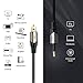 CableCreation 3 Feet Toslink Male to Mini Toslink Male Digital S/PDIF Audio Optical Fiber Cable 24K Gold Plated Compatible Chromecast Audio,iMac,Mac Pro&More,Black & Silver/1M