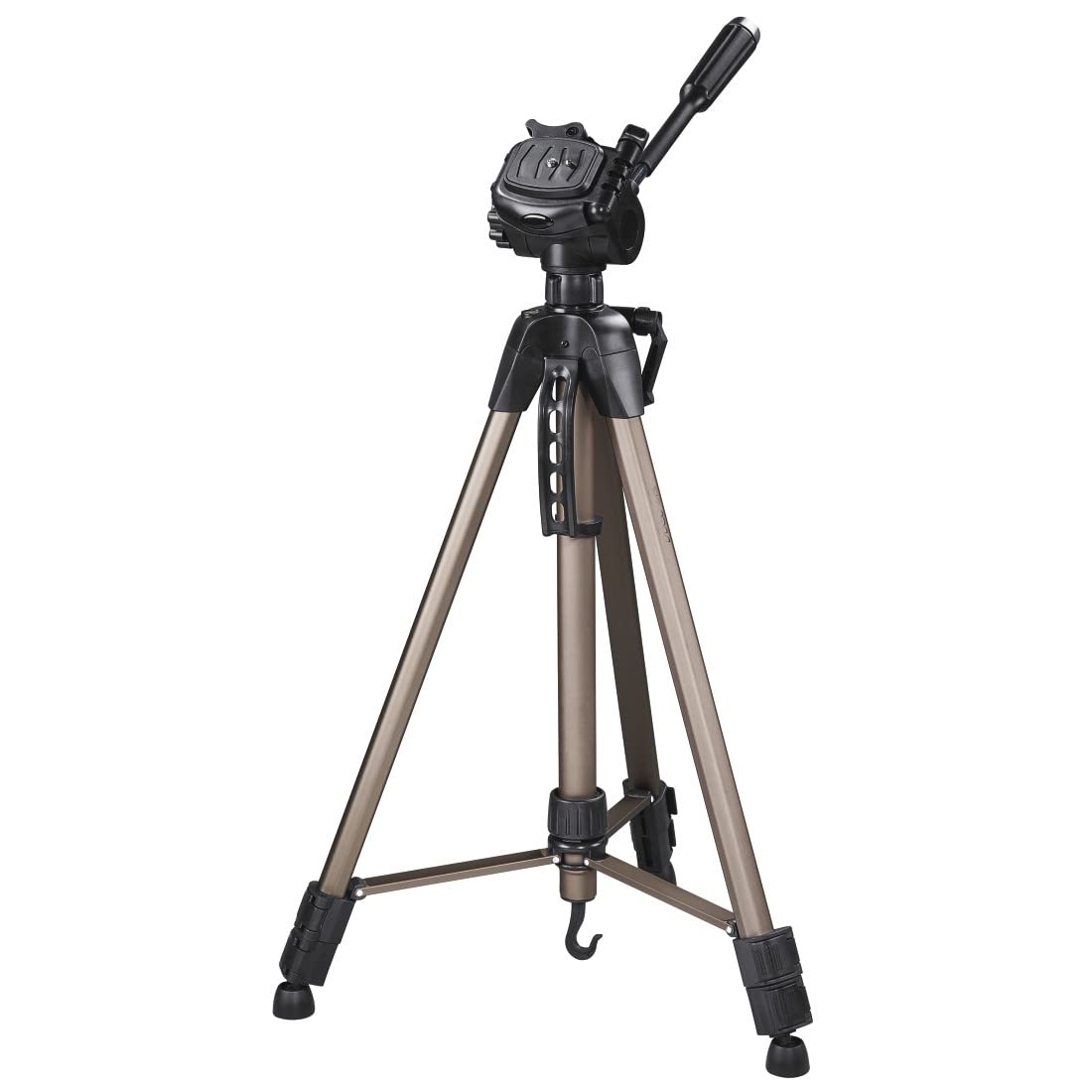 Hama "Star 62" Tripod | Light Tripod with 64-160cm Height | 3 Way Head | 1/4" Connection for DSLR and System Cameras | With Carrying Case | Champagne — image 1
