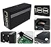 eleduino Raspberry Pi 3 Model B and Raspberry Pi 2 Model B/B+ (B Plus) Metal Case with Cooling Fan Black