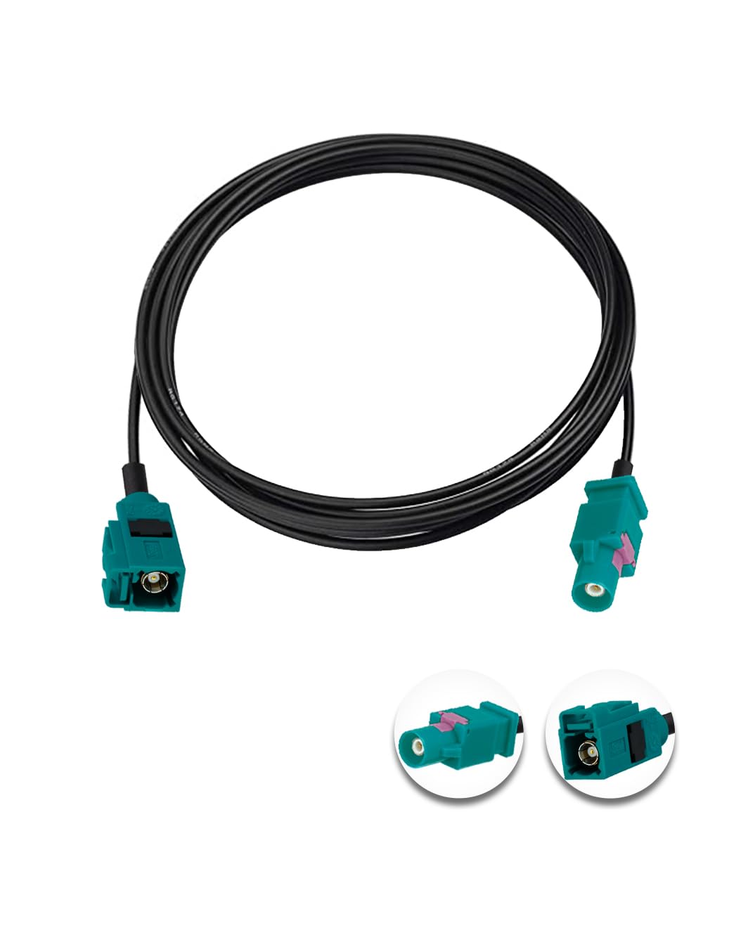 Vecys Fakra Z Cable Fakra Z Male to Fakra Z Female RF Coax Cable 6.6ft/2m Fakra Z Female to Male Vehicle Car Antenna Extension Cable RG174 for Car Stereo GPS Navigation