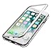 Diaxbest for iPhone 7 Case,iPhone 8 Case,Ultra Slim Magnetic Adsorption Metal Case, Hard Clear Tempered Glass Back Cover Support Wireless Charging Compatible with iPhone 7/8 (4.7 inch) (Clear White)