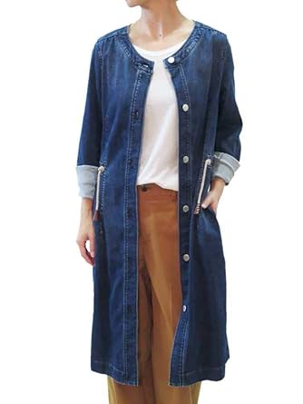 Amazon Blue Fronce ブルーフォンセ デニムノーカラーコート
