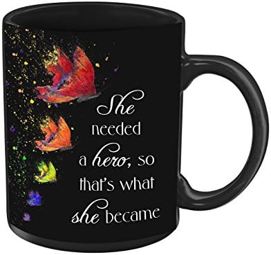 Butterfly Coffee Mug She Needed A Hero So That's What She Became Watercolor Butterfly Coffee Mug