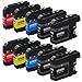 E-Z Ink(TM) Compatible Ink Cartridge Replacement for Brother LC203XL LC203 XL to use with MFC-J460DW MFC-J680DW MFC-J880DW MFC-J4420DW MFC-J480DW (4 Black, 2 Cyan, 2 Magenta, 2 Yellow, 10 Pack)