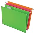 Pendaflex Glow Hanging File Folders, Letter Size, Assorted, Case Pack of 12 (81670)
