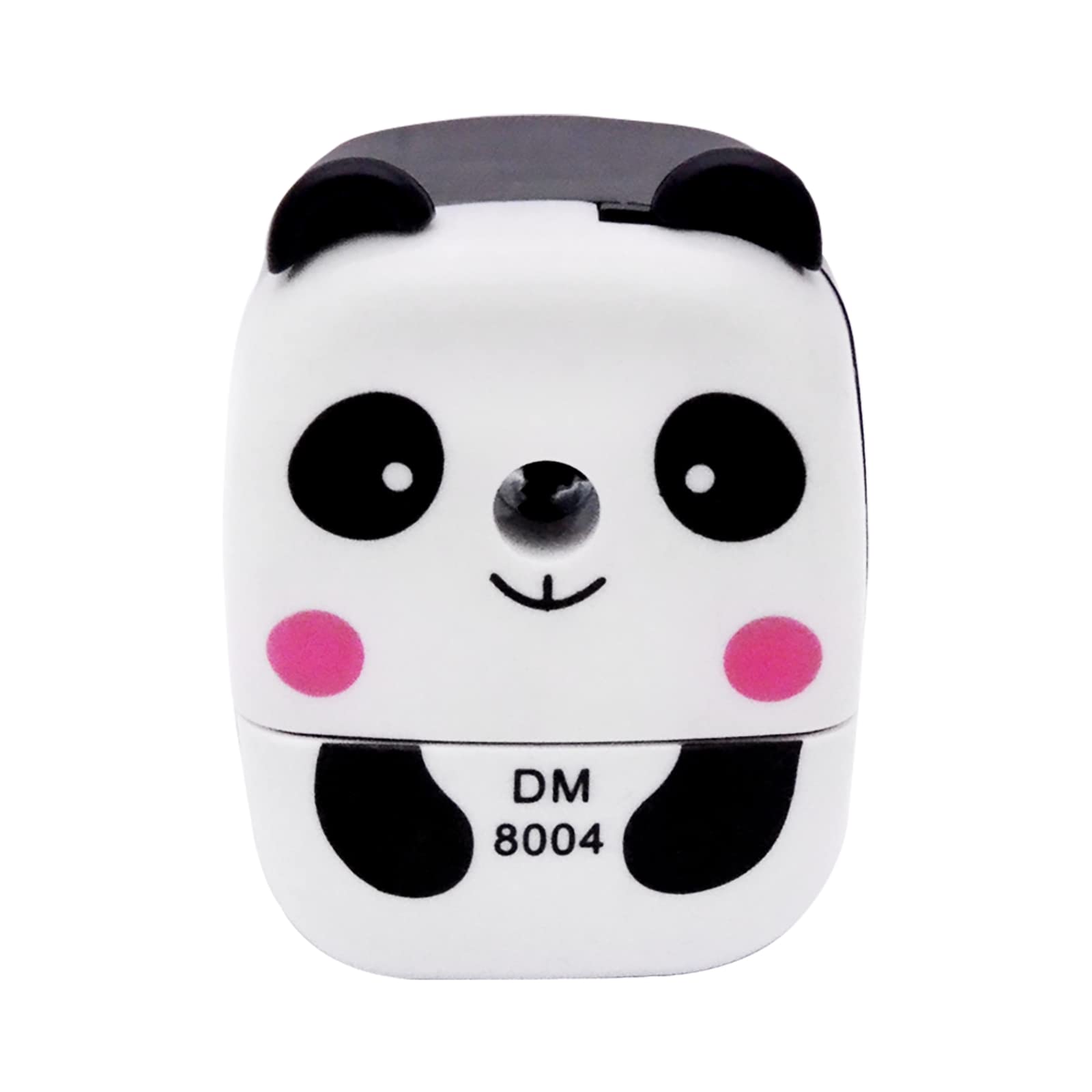 Pencil Sharpener Cute Metal Desktop Pencil Sharpener with Handle, Cartoon Animal Pencil Sharpeners for Kids Student Office School Student (Panda, 1 Pack)