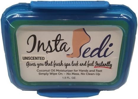 Insta Pedi Coconut Oil Moisturizer For Hands And Feet "UNSCENTED" (Spa look, No mess, No Clean-up)