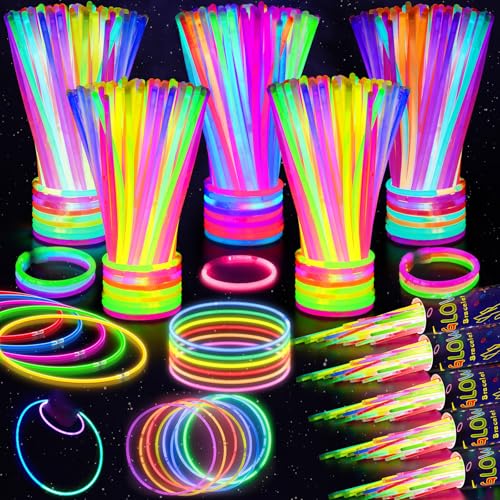 SHQDD 500 Glow Sticks Bulk Party Pack