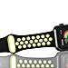 top4cus 42mm Soft Silicone Replacement Sport Strap iWatch Band for Apple Watch 42mm Edition & Sport & Apple watch NIKE Series 1 and Series 2 - Medium/Large - Nike Regular Black/Volt yellow