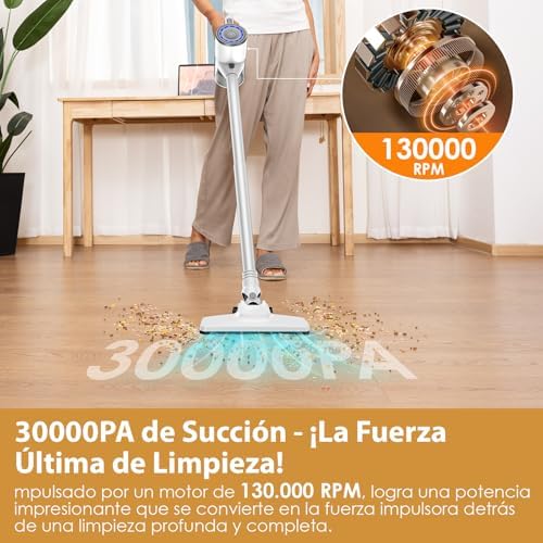 Aspiradora sin Cable S6PRO,30KPa Escoba Aspiradora sin Cable