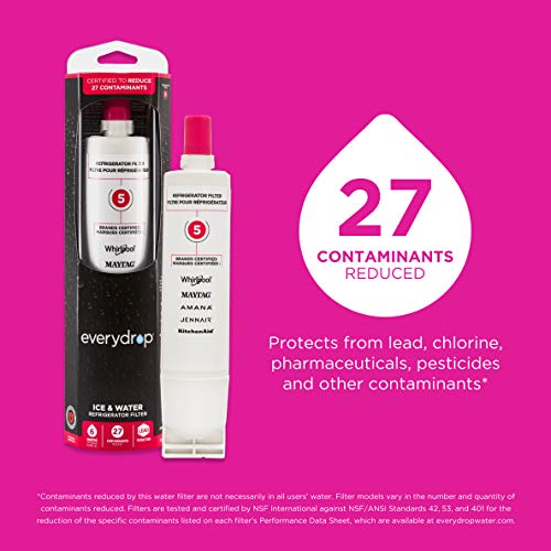EveryDrop by Whirlpool Refrigerator Water Filter 5, EDR5RXD1 (Pack of 1