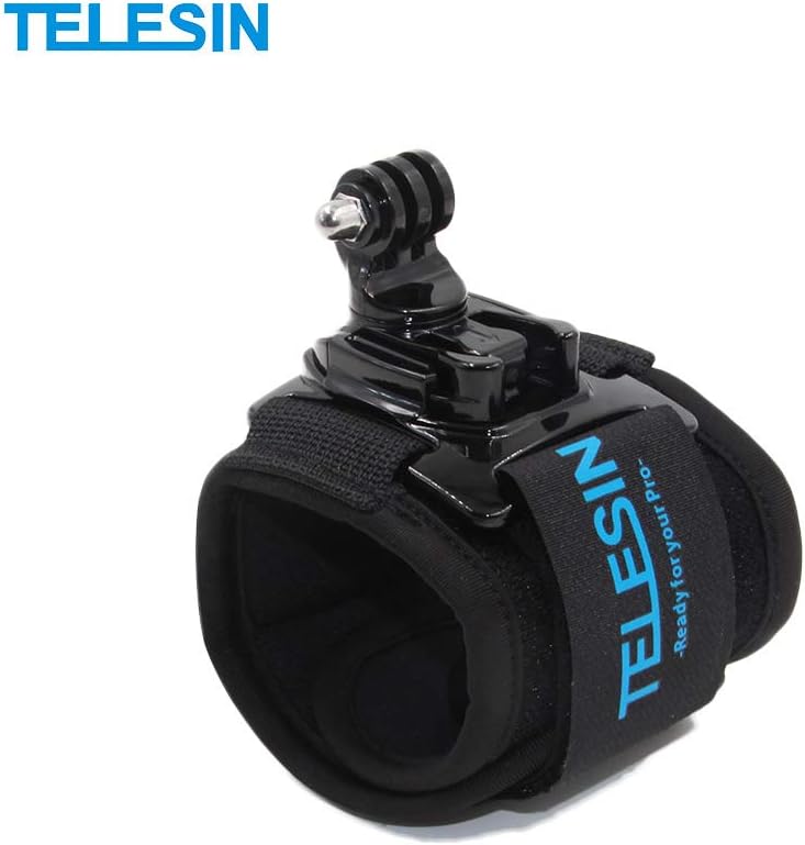 TELESIN 360 Degree Rotatable Wrist Strap Arm Mount Band Holder for Cycling Motorcycling Mount Outdoor Activities for Hero 7/6/5 Xiaomi Yi 4K SJCAM Action Sports Cameras