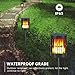 Ollivage Hanging Solar Lights, Dancing Flame Solar Lights Outdoor Hanging Lanterns, Solar Powered Torch Lights and USB Charging Solar Flame Landscape Lights for Garden Patio Deck Yard Path, 2 Pack