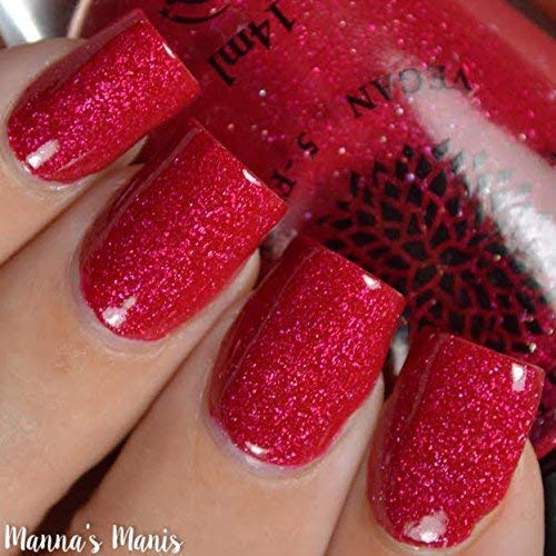 Amazon Com Rocket S Red Glare Dark Red Nail Polish With Holo
