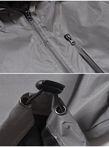 fangfei Reflective Coat Hooded Windbreaker Fashion Runing Pocket Jacket
