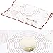 Pastry Mat Pack of 3, Non-slip Reusable Silicone Baking Mats with Measurements and Conversion Charts for Rolling Dough, Cookie Sheet Large 23.62”x 15.75”, Medium 15.75”x 11.81”, Small 10.24” x 11.42”