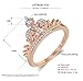 Similanka Women's Crown Tiara Rings Exquisite 18K Rose Gold Plated Princess Tiny CZ Diamond Accented Promise Rings for Her Size 5-10 (Rose Gold, 9)