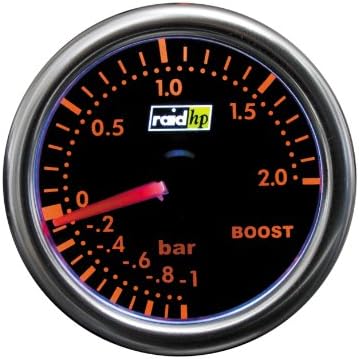 Raid HP Night Flight 660250 Turbo Boost Gauge Display Add-On Instrument/Red