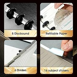 Yoment Discbound Notebook Customizable Spiral