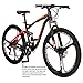 Eurobike EURE7 Mountain Bike 27.5 Inches 3-Spoke Wheels Dual Suspension Mountain Bicycle 21 Speed MTB Orangethumb 2
