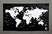 Black and White World Map Unique Design Poster Print Traveler