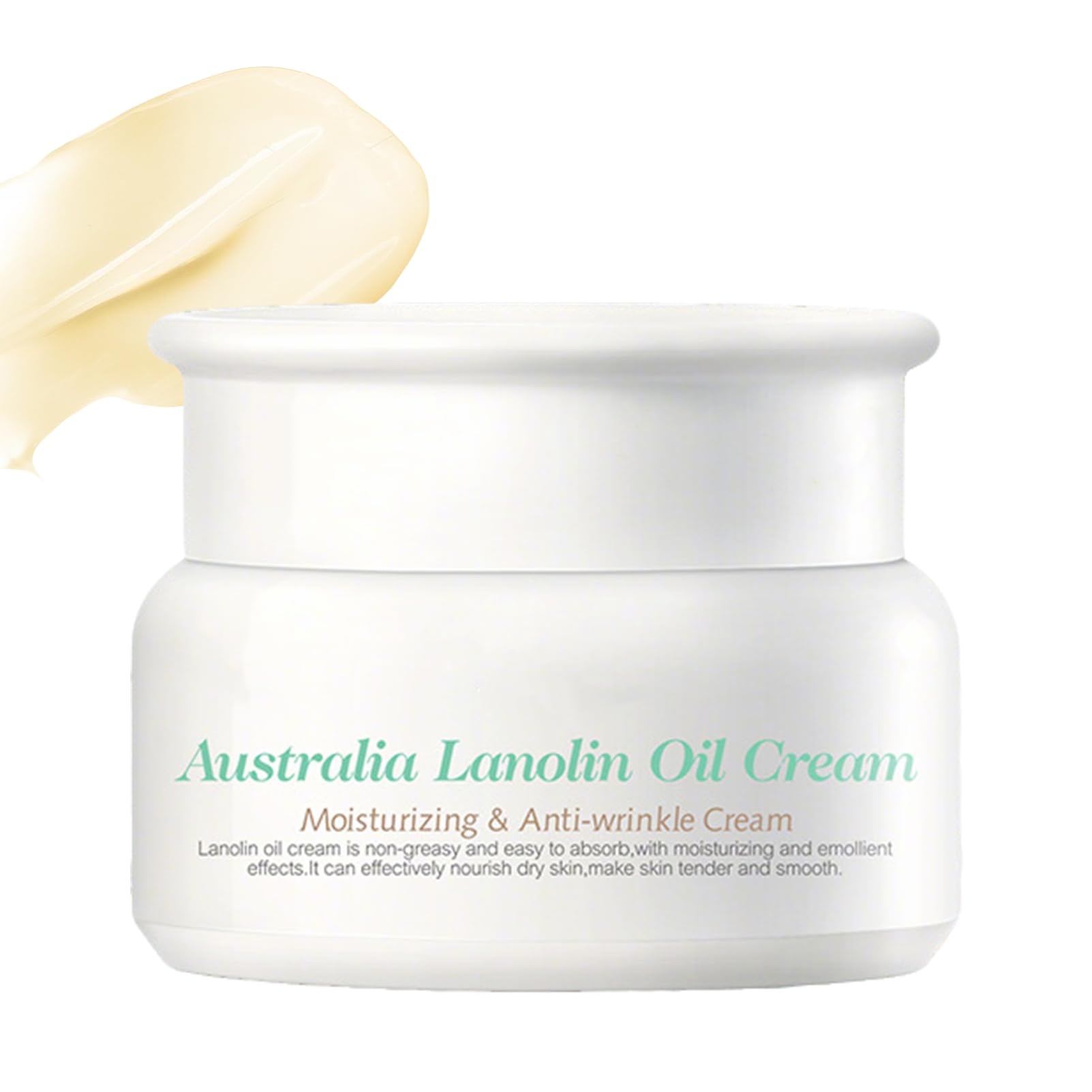 Pure Lanolin Face Cream Moisturiser, Strong Moisturiser & Anti Wrinkle Face Cream For Women & Men, Reduce Redness & Dryness For Body & Hands, Non-Greasy For Sensitive & Very Dry Skin