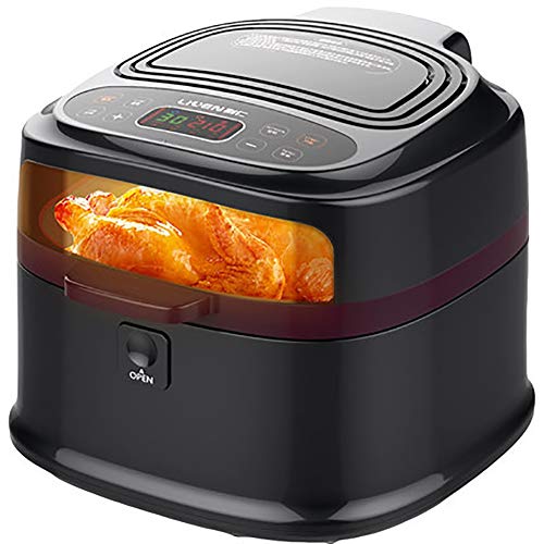 Click Here to See More Images New Air Fryer, 1200W Home Smart No Fryer, 8L Large Capacity Air Fryer, Black,Recipes, Healthy Cookware Food Oven