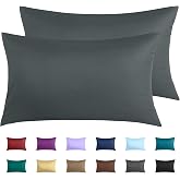 Warmstar 100% Organic Cotton Pillowcases Set Of 2 - Queen Size Satin Weave, Khaki - View #5