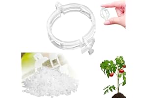 COLODAY Secured Plastic Plant Clip 100 Pcs, 2024 Plant Support Clips Garden Climbing Vines Fixing Clip, Upgraded Plant Support Clips Reusable Garden Clips Trellis Clips Climbing Tomato Clips (50, White)