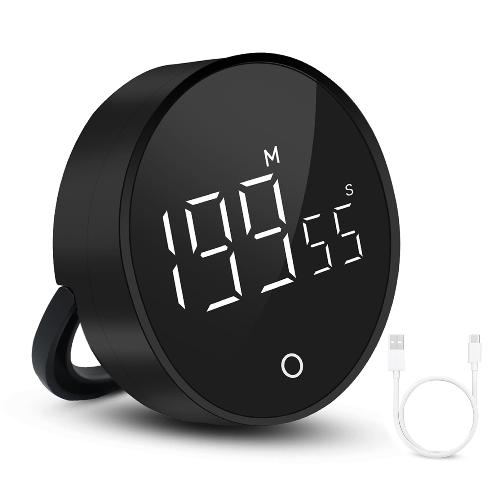 ZEUSORA Digital Kitchen Timer with USB Rechargeable Battery, Magnetic ...