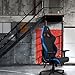 Ferrino Line Blue on Black Diamond Patterned Gaming and Lifestyle Chair by RapidX