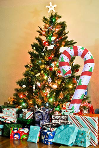 SNInc. Inflatable Candy Cane Christmas Party Decorations, Christmas Candy Cane Lawn Decorations, Bulk Pack 12 Jumbo Inflatable 44" Candy Canes, Holiday - Thumbnail 3