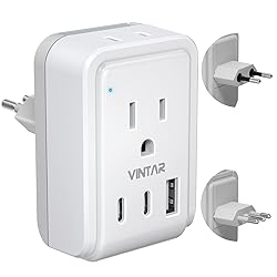 European Travel Plug Adapter Kit, VINTAR