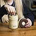 Bonke Snack Container - Leak Proof - BPA Free Plastic - 12 Oz Food jar - Perfect Baby, Girls, Boys, Kids lunch container - Fruits, Food storage containers - 1 Year Guarantee, Brown
