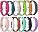 Huishang Flex 2 Accessory Bands for Fitbit Flex 2 / Fit bit flex2, with Chrome Claspor Soft Silicone Fitness Bracelet Strap, Adjustable Replacement Wrist Band