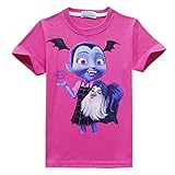 WNQY Vampirina Little Girl's Printed Princess Cartoon T-Shirt (Rose,140/7-8Y)