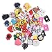 SHINQEAR 50pcs PVC Shoe Charms Decorations different shape Fits for Croc Clog Shoes & Jibbitz Wristband Bracelet Party Gifts